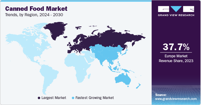 Canned Food Market Trends, by Region, 2024 - 2030